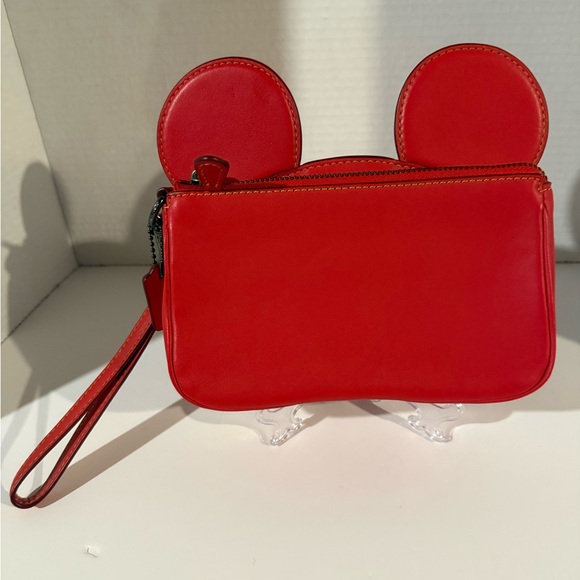 Coach Red Mickey Mouse Wristlet (Authentic) - Picture 2 of 9